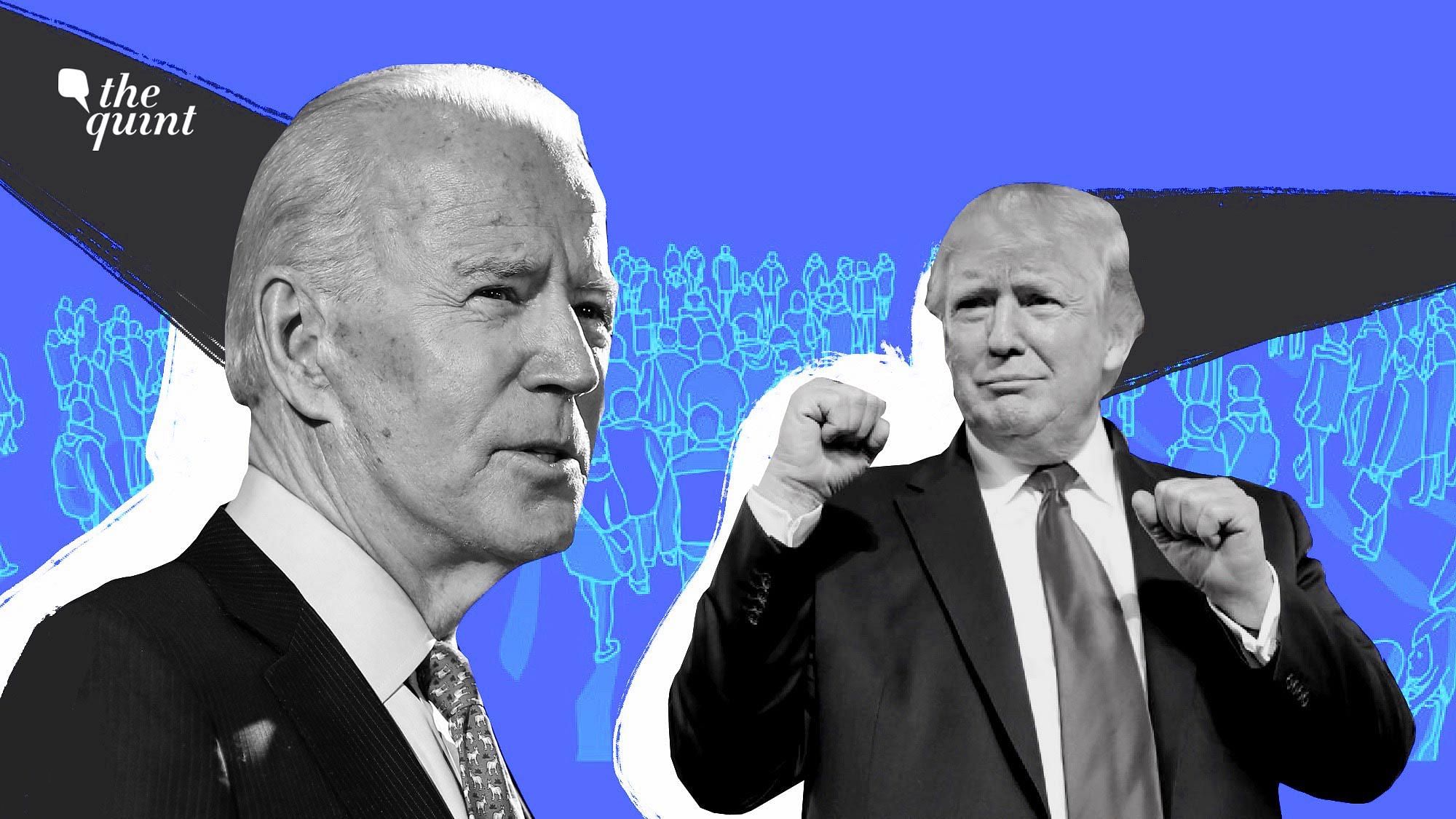 President elect Joe Biden with Republican candidate Donald Trump