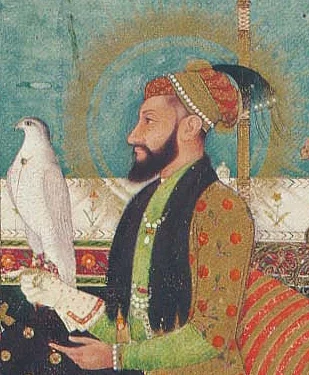 Portrait of Mughal emperor Aurangzeb painted by an unknown artist. 