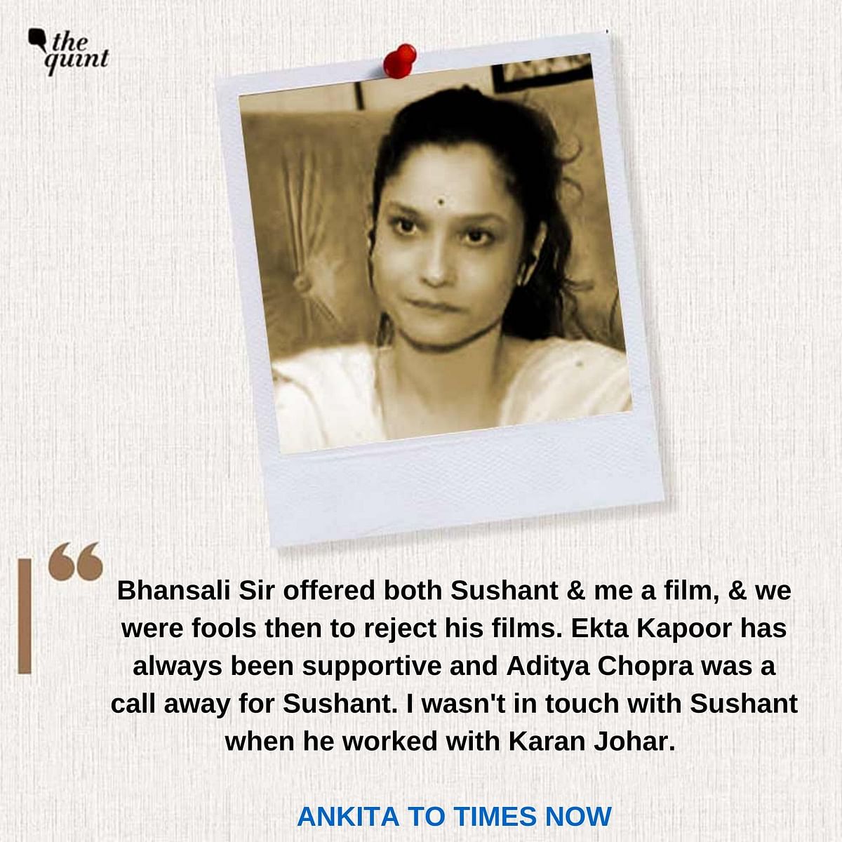 Ankita Lokhande says she refuses to believe Sushant was depressed. 