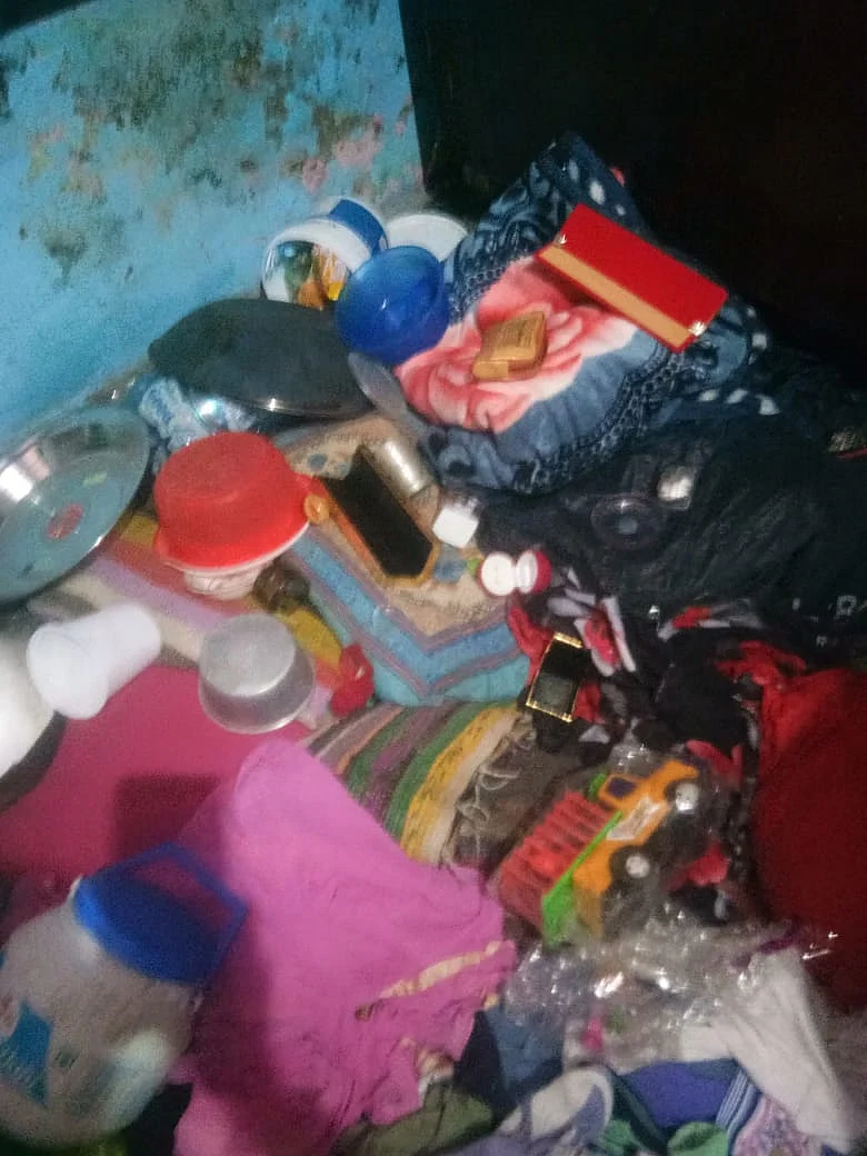 Neha came back to her house to find her belongings broken, strewn across the floor.