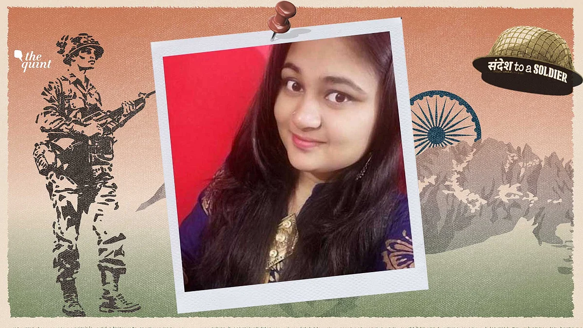 Simran from Dehradun sends her sandesh to a soldier.