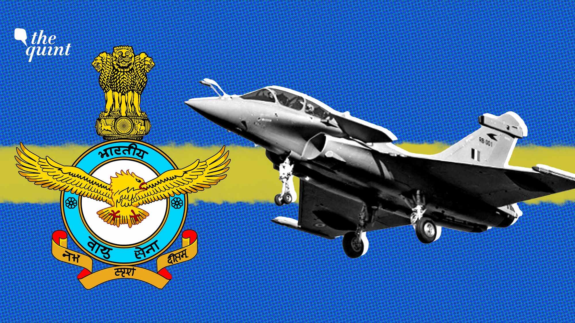 Image of a Rafale aircraft and IAF logo used for representational purposes.