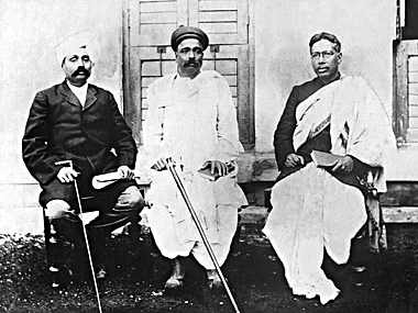 Lala Lajpat Rai of Punjab, Bal Gangadhar Tilak (middle) of Maharashtra, and Bipin Chandra Pal of Bengal, the triumvirate were popularly known as Lal-Bal-Pal. 