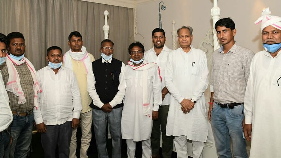 Two MLAs from a regional party, Bhartiya Tribal Party (BTP) on Saturday, 18 July, met Chief Minister Ashok Gehlot and handed over their letters of support to him.