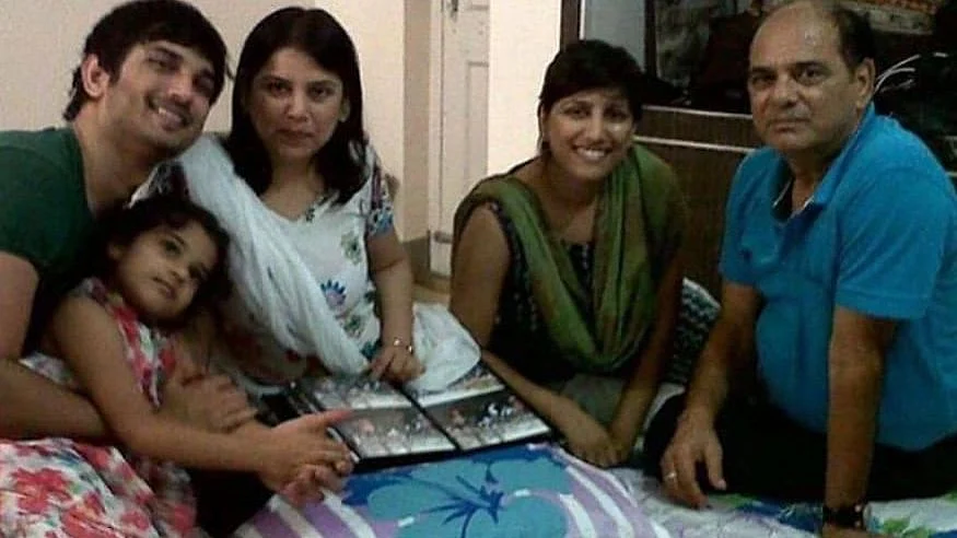 Sushant Singh Rajput with his family.
