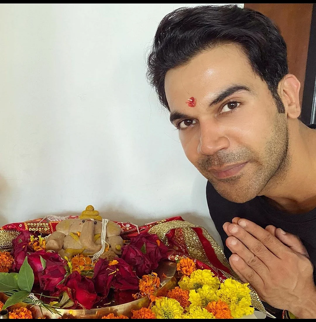 Rajkumar celebrating Ganesh Chathurthi.