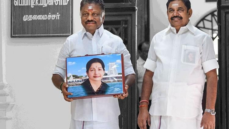 Edappadi Palaniswami (right) has been proposed as the chief ministerial candidate for AIADMK for the upcoming Assembly polls in May 2021.