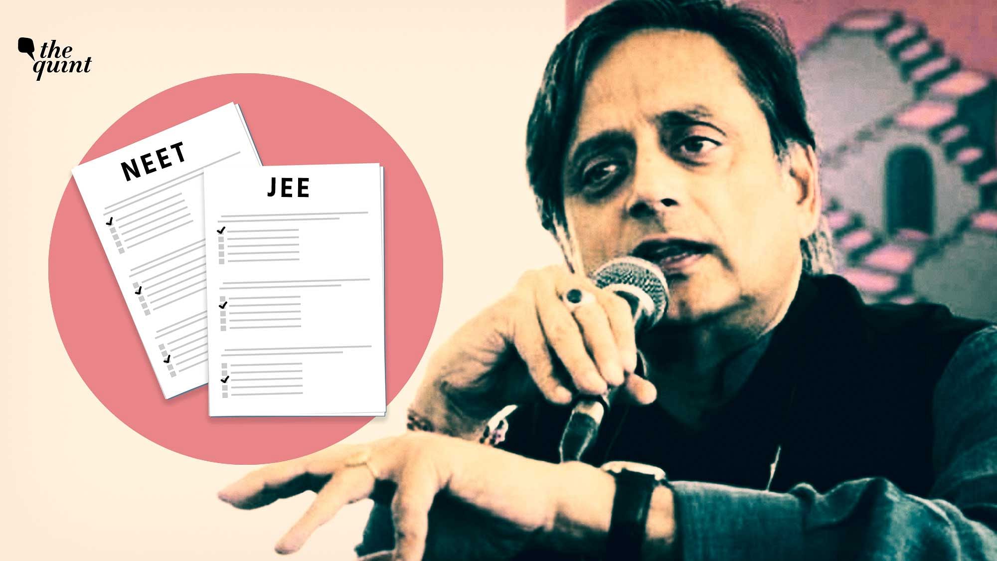 Congress leader Dr Shashi Tharoor makes a bid for postponement of NEET/JEE mains, or at-home, socially distanced exams. Image of Dr Shashi Tharoor used for representational purposes.