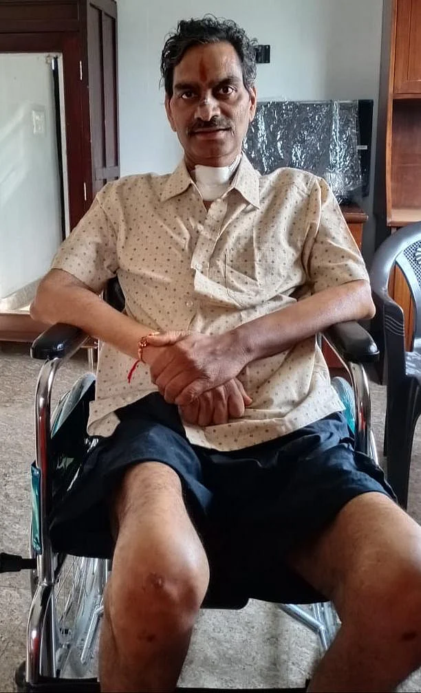 Uncle was fed through the tube on his nose last week. The tube was removed on 1 August.