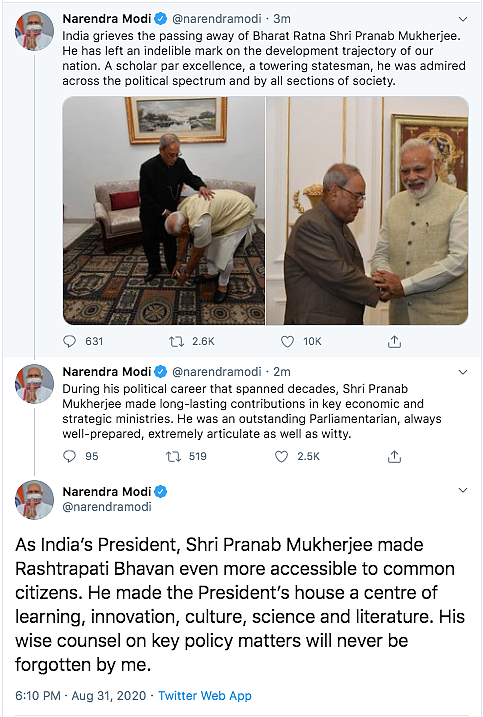 7 Days State Mourning Declared in View of Pranab Mukherjee’s Death