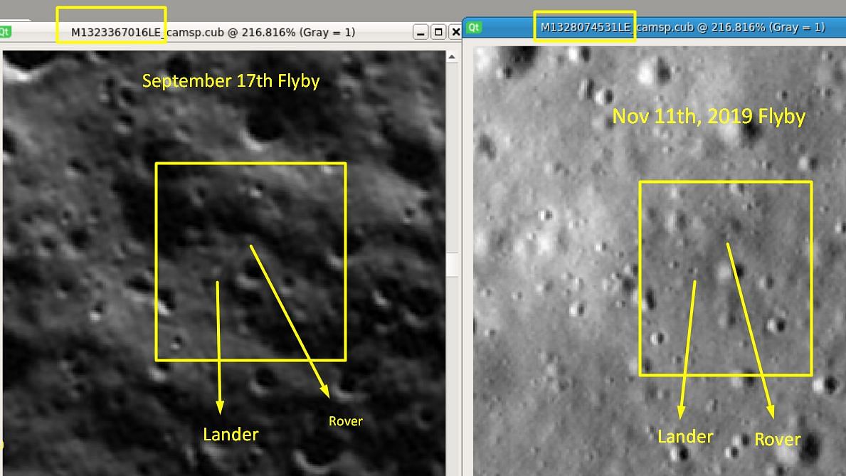 A space enthusiast has claimed that the rover is ‘intact’ and has moved a few metres away from debris of the lander.