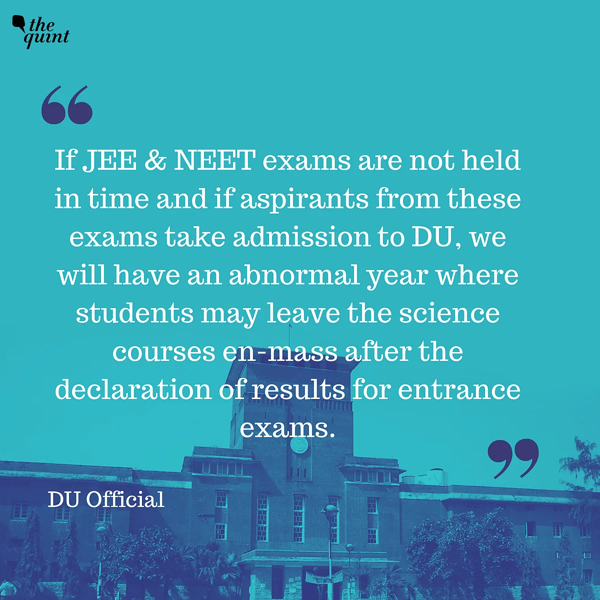 How Delay in JEE & NEET Could Disrupt Delhi University Admissions