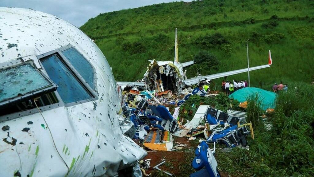 Site of Kozhikode plane crash.