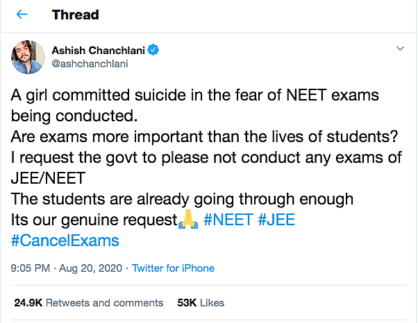 Bhuvan Bam, CarryMinati Support Demands for Postponing JEE, NEET