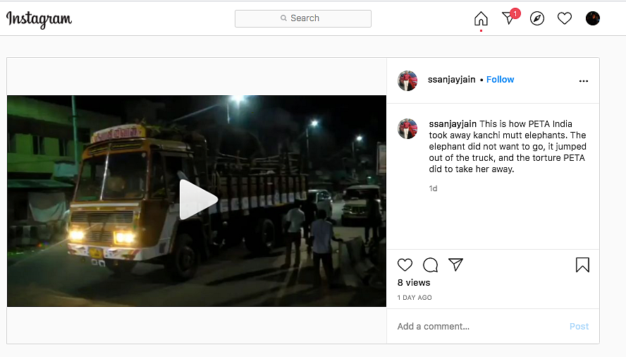 Video of Kanchi Mutt Elephant Goes Viral With False PETA Angle
