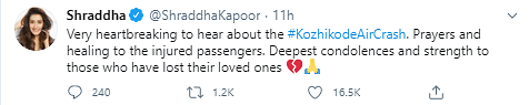 Celebrities mourn the loss of life.