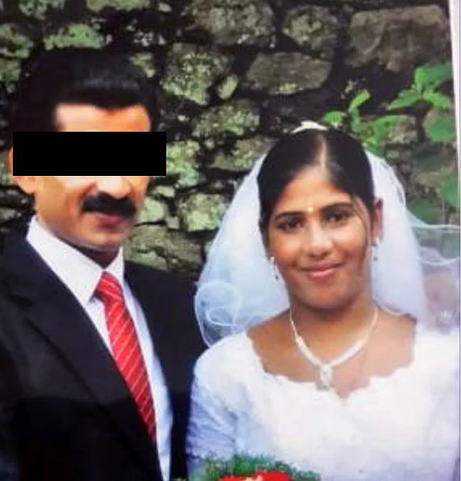 Nimisha with her husband Tomy.