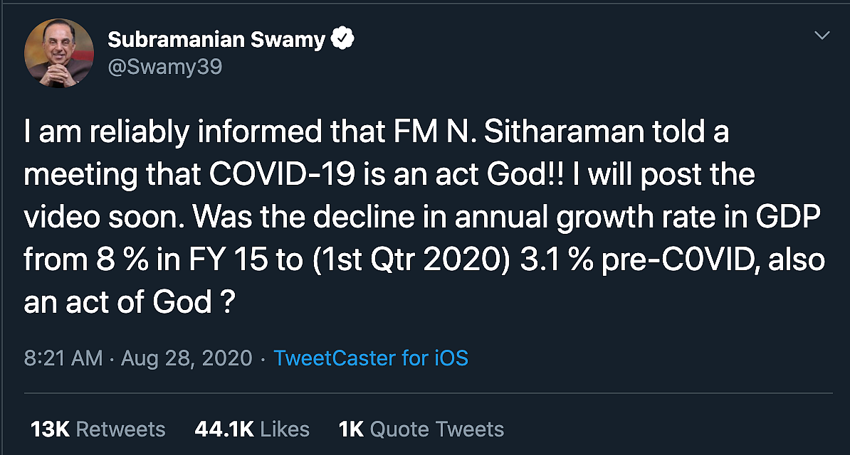 ‘Will Messenger of God Answer?’: Chidambaram Slams FM on Economy