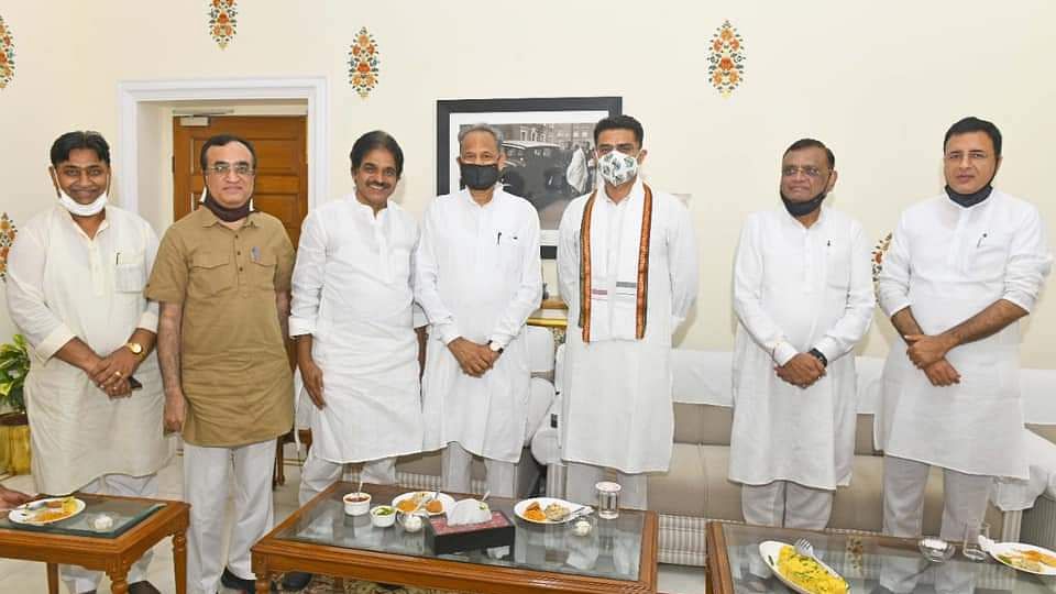 Congress leader Sachin Pilot on Thursday, 13 August, met CM Ashok Gehlot in Jaipur at the latter’s residence for the Congress Legislature Party (CLP) meet.