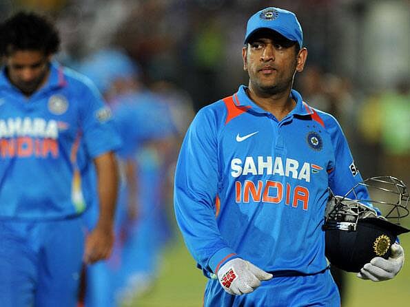MS Dhoni at the 2012 ICC World Twenty20 in Colombo.