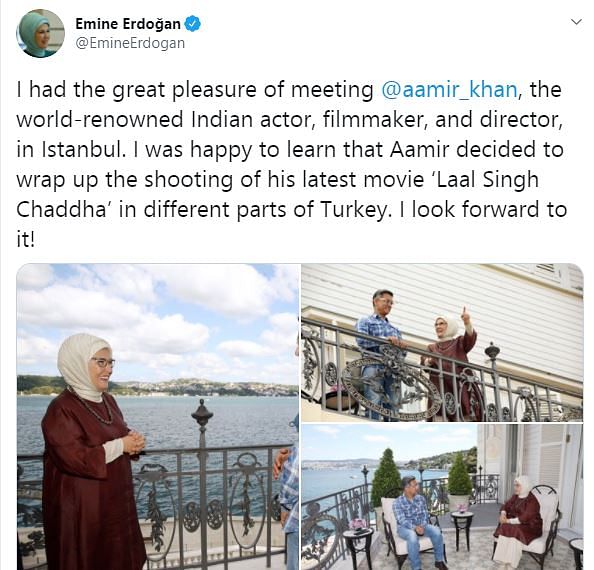 The actor is completing the shoot of 'Laal Singh Chaddha' in Turkey.