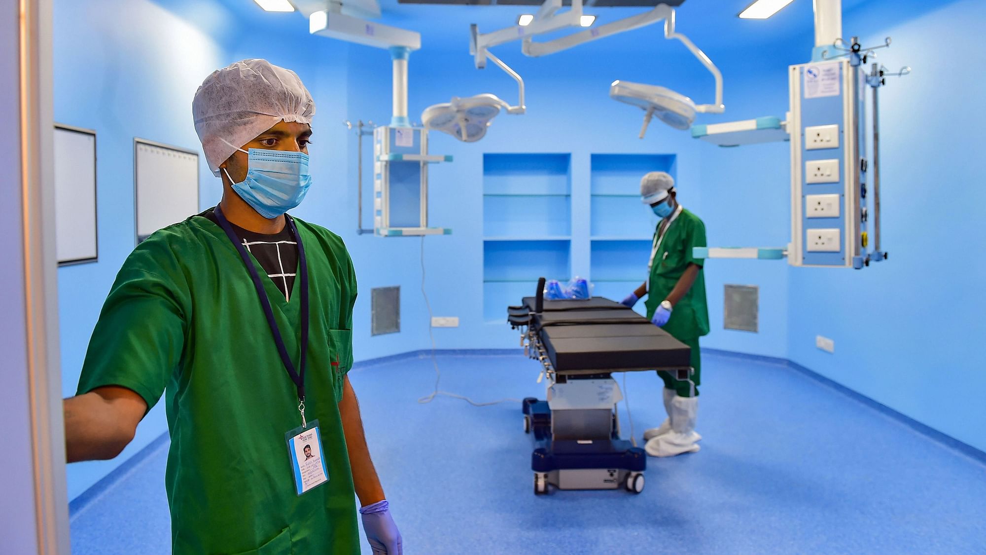 Workers prepare an OT (Operation Theatre) at an ICU ward, specially for COVID-19 patients, during its inauguration in Bengaluru, on Wednesday, 26 August, 2020. Image used for representation.