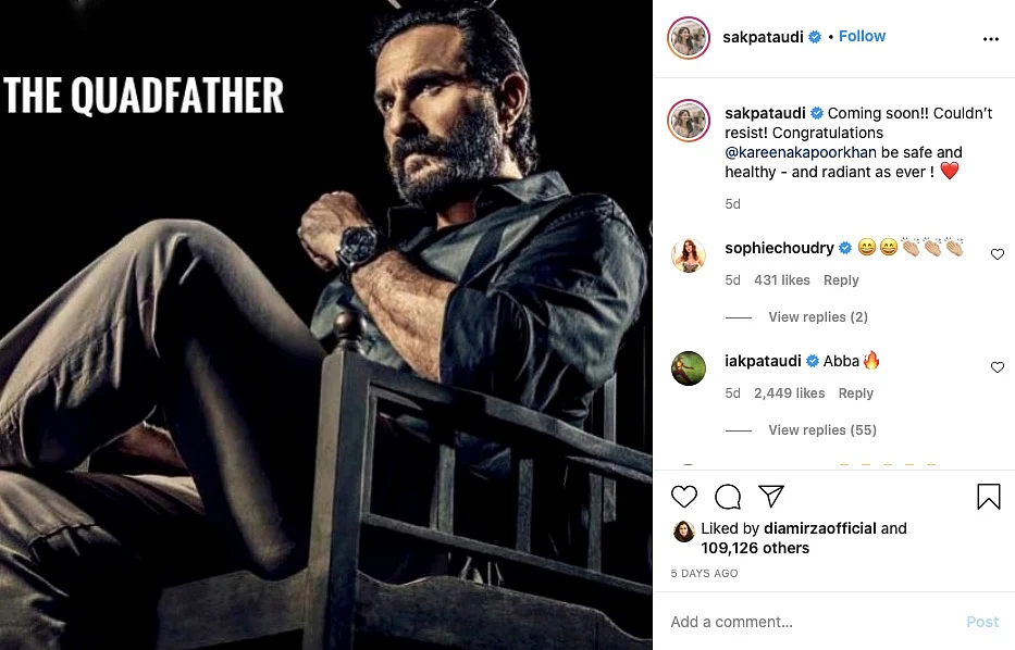 Soha Ali Khan's Instagram post