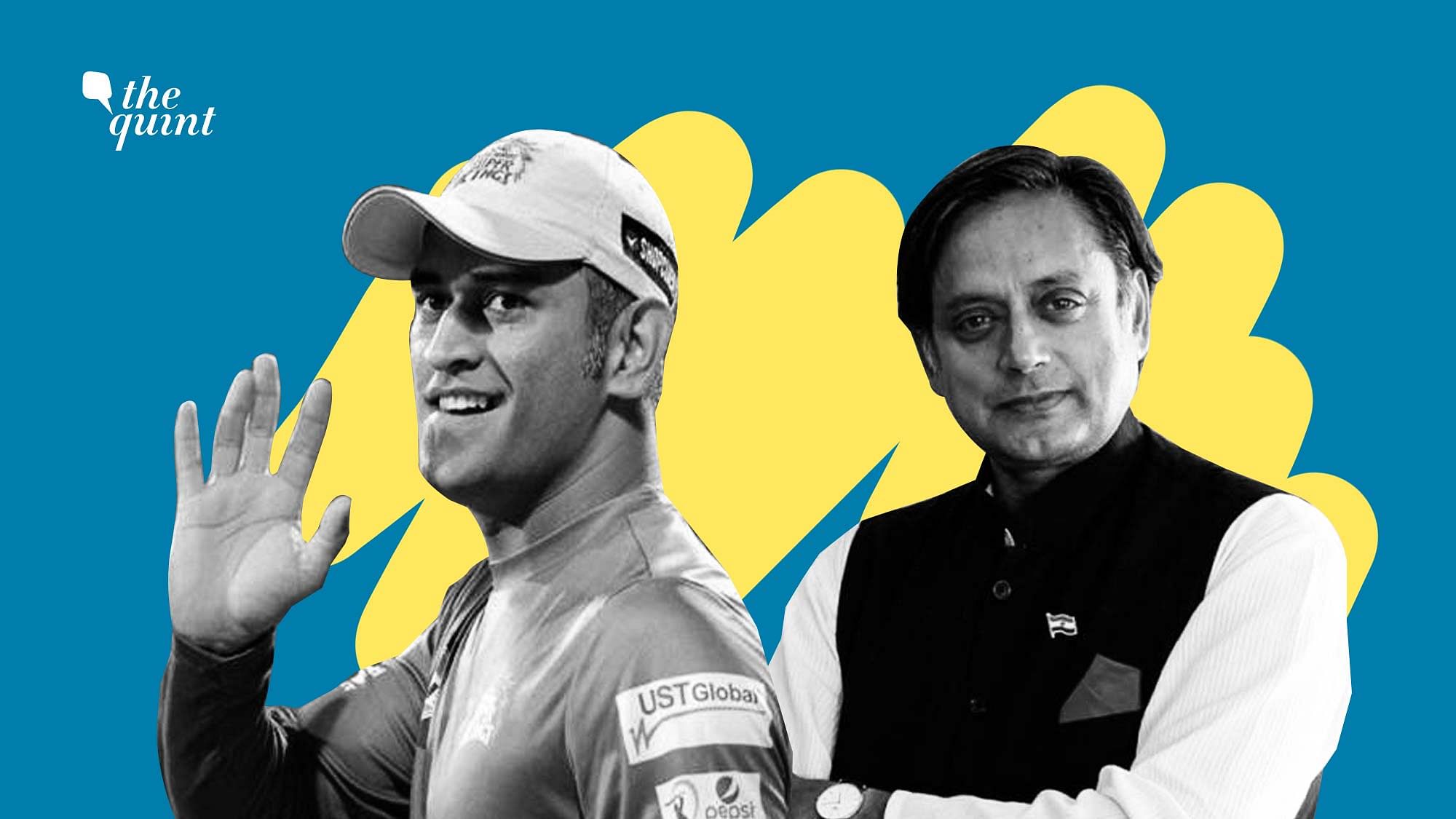 Image of MS Dhoni (L) and Dr Shashi Tharoor (R) used for representational purposes.