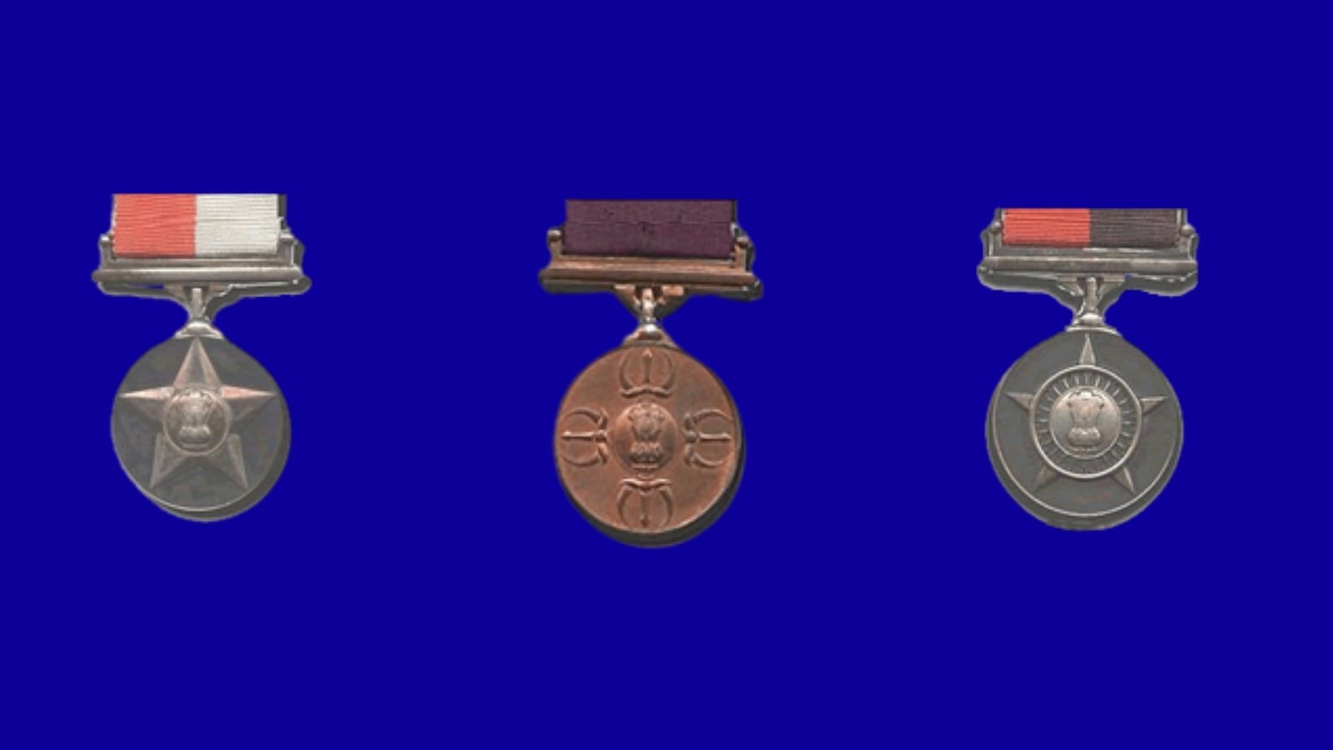 Image of gallantry medals used for representation purpose.
