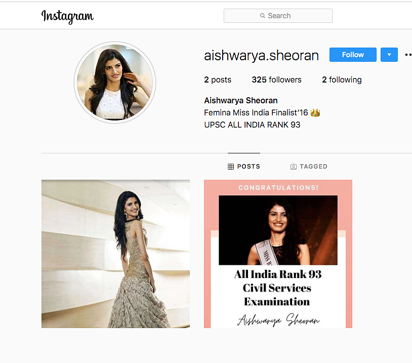 Fake Insta Accounts Emerge in UPSC AIR 93 Aishwarya Sheoran’s Name