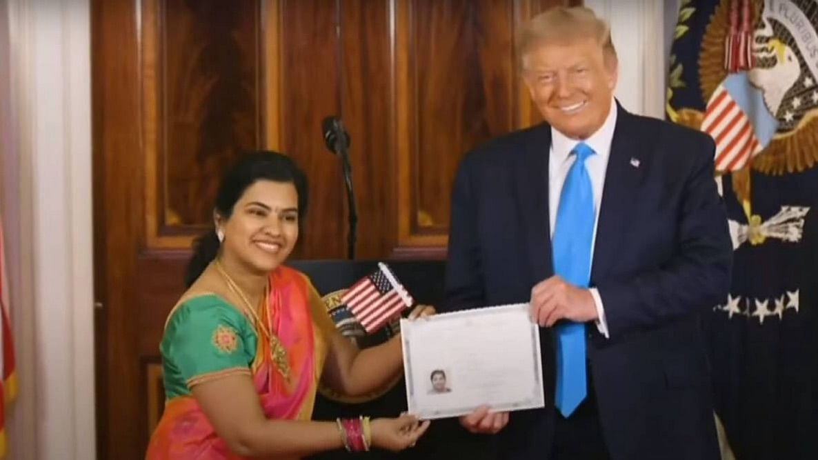 Software engineer Sudha Sundari Narayanan was naturalised as a US Citizen at The White House on 25 August.