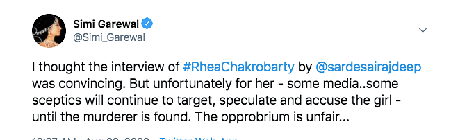 Twitter users react to Rhea Chakraborty’s interviews with TV channels, call out to CBI to find out the truth. 