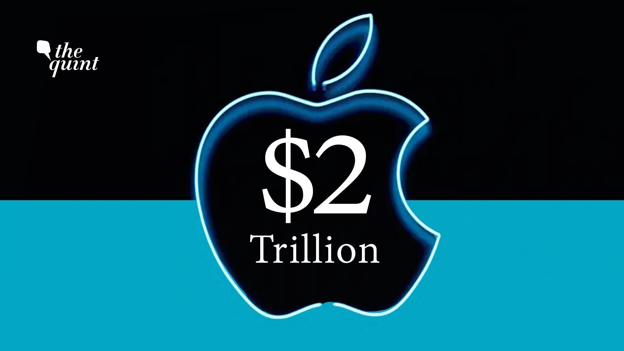 Apple is the first US company to register a $2 trillion market capitalisation.&nbsp;