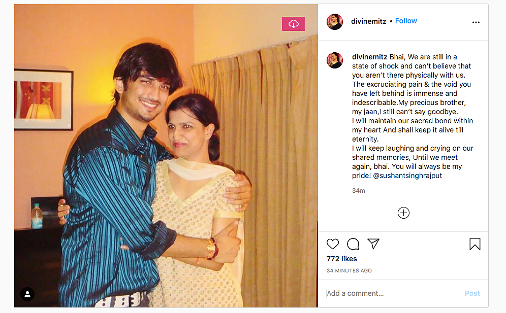 Meetu Singh with Sushant.