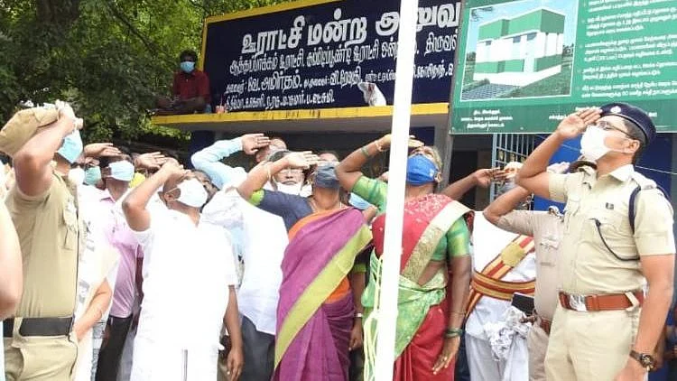Despite being the president of the panchayat, she was stopped from hoisting the national flag.