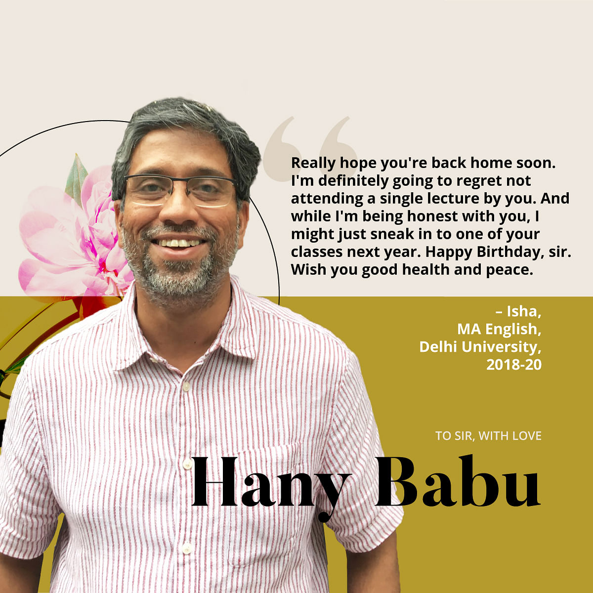 You Are Our Hero: Students Wish Jailed DU Prof Hany Babu on B’day