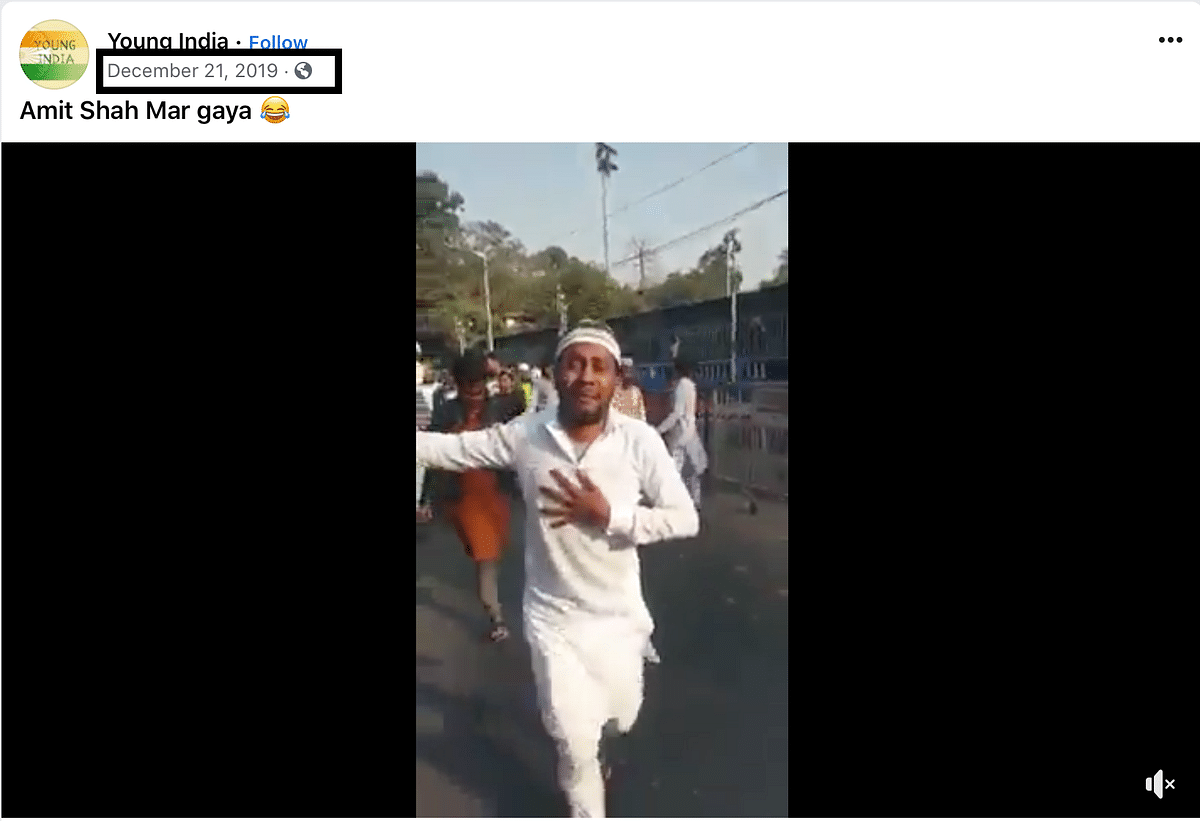 We found that this is actually an old video of a mock funeral procession for Amit Shah held in Kolkata.