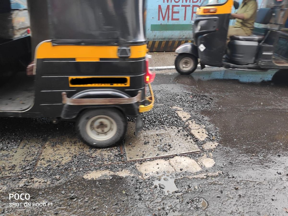 Three days after The Quint’s report, BMC has fixed the potholes on the road.