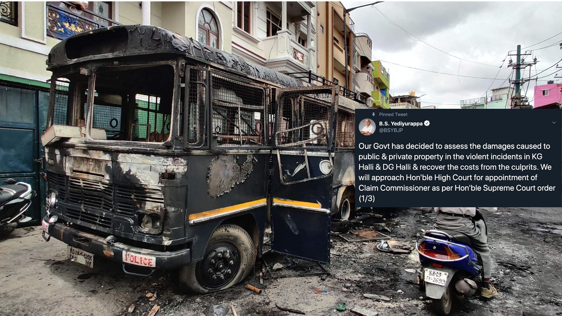 “Stringent action has been initiated against the culprits, including invoking of the UAPA,” CM Yediyurappa tweeted.