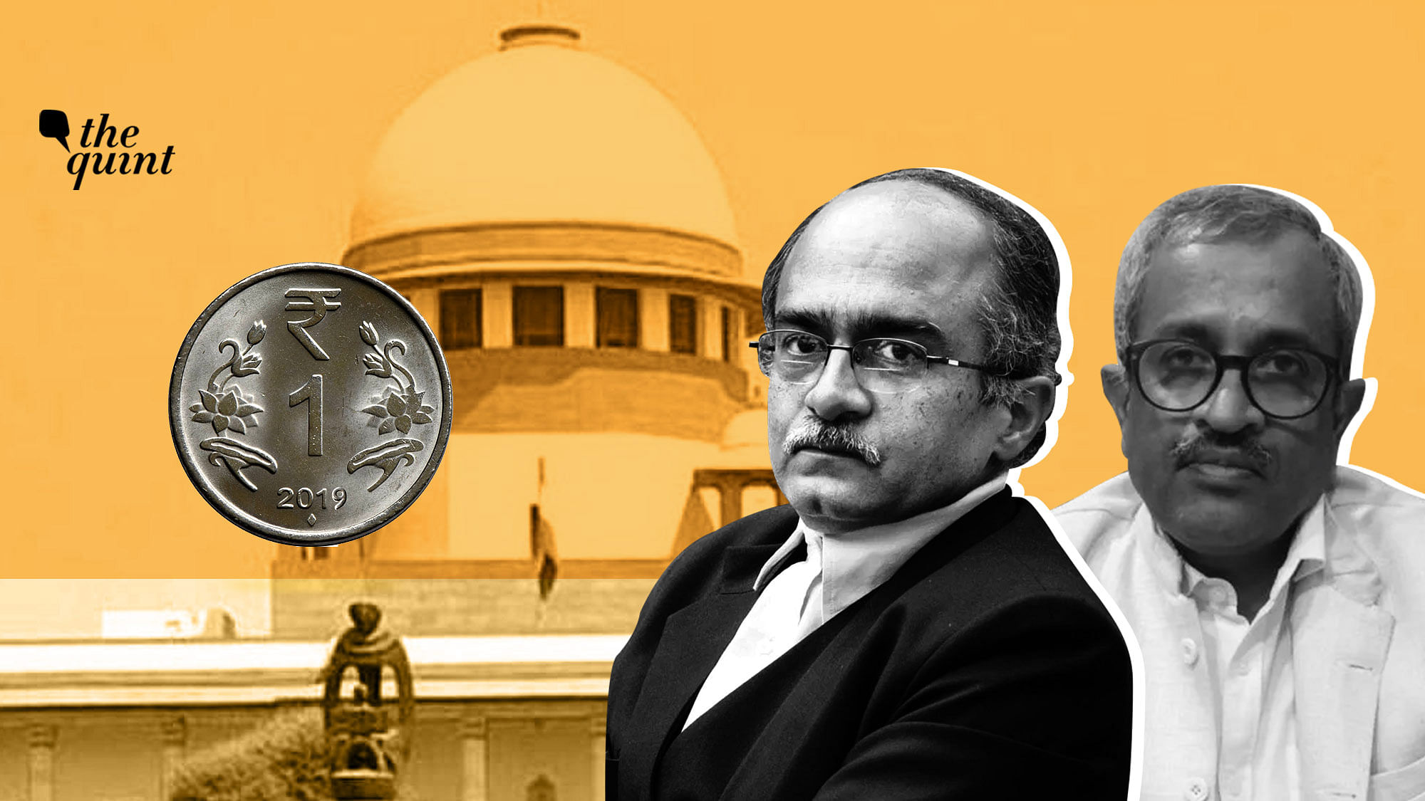 Senior advocate Sanjay Hegde (R) talks about the Re 1 fine imposed by the Supreme Court on Prashant Bhushan for contempt.