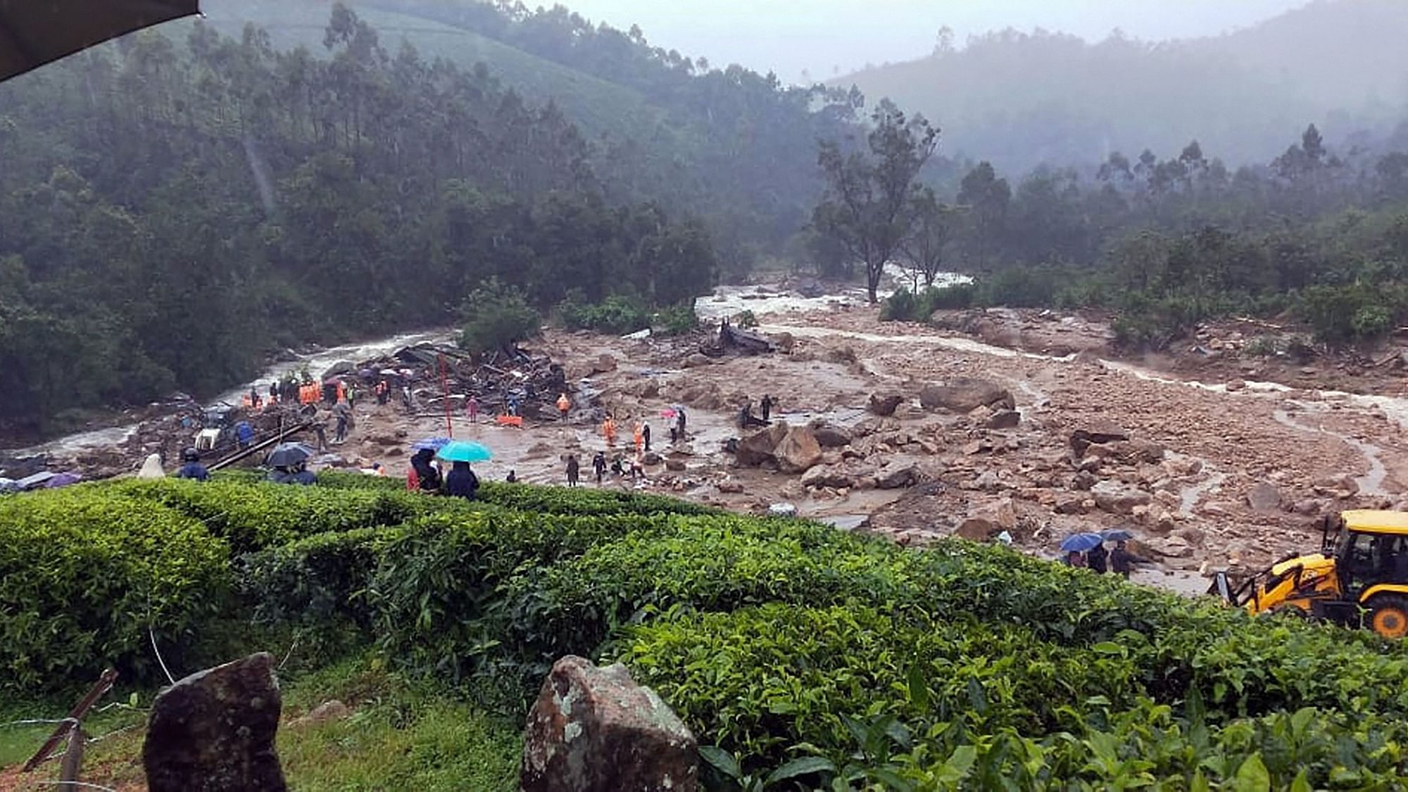 Rescue operation continued in Kerala’s Idduki district despite heavy rains.