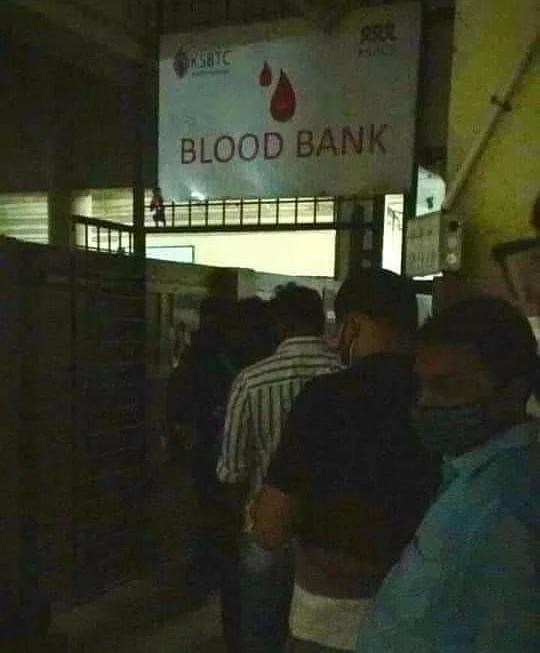Within minutes, there was a long line of volunteers at the blood bank at Kozhikode Medical College.