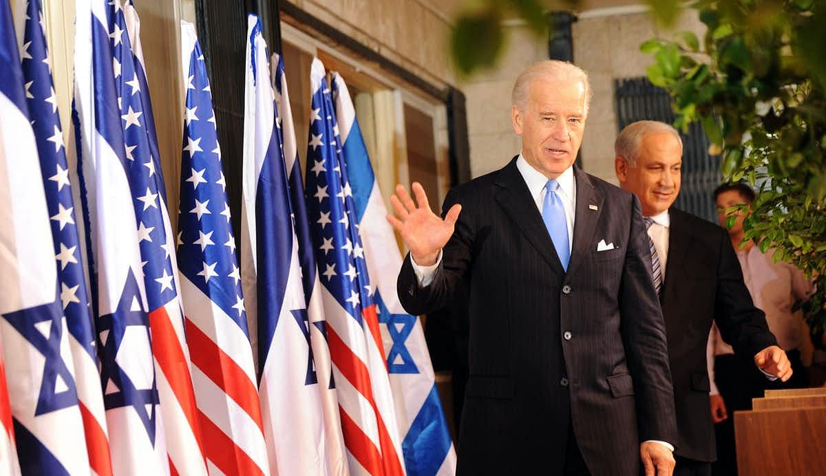<div class="paragraphs"><p>Biden believes in a two-state solution to the Israeli-Palestinian conflict but is a strong supporter of Israel.</p></div>