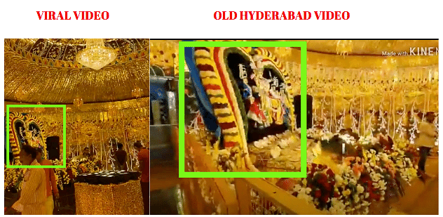 A local reporter confirmed to The Quint that it is an old video, of Sri Ranganatha Swamy Temple in Hyderabad.