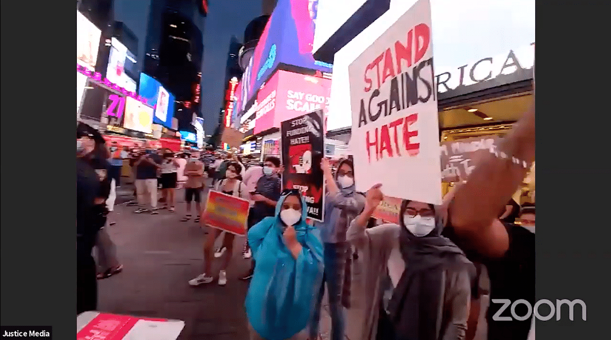 Indian diaspora clashed in Times Square to both protest and celebrate the ‘Ram Mandir’ billboard ad.