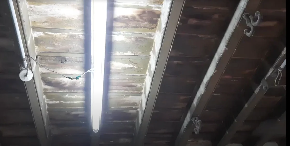 The roofing helps keep the house cool.