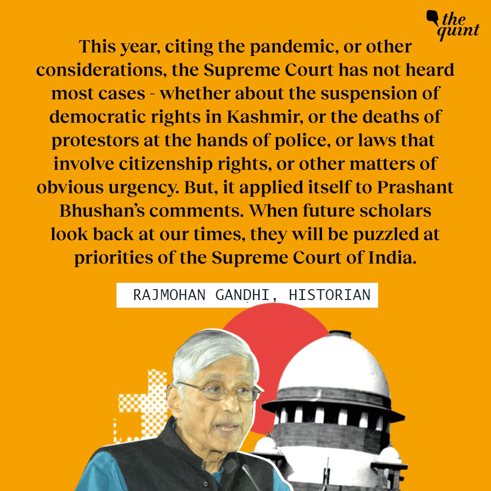 “India is fortunate to possess a person of his integrity,” said historian Rajmohan Gandhi on the virtual forum.