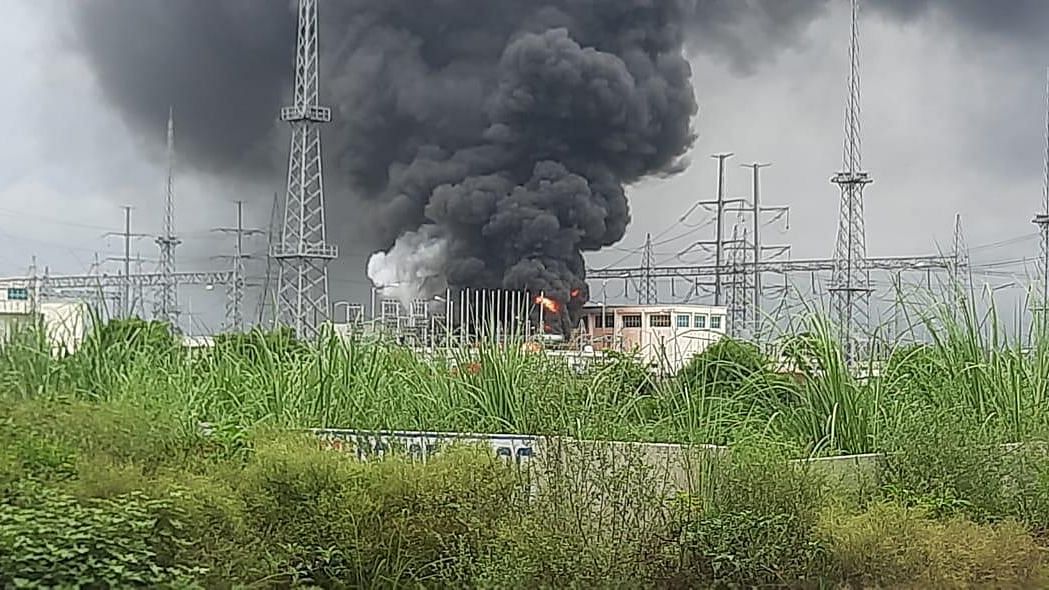 A massive fire has broken out in Noida at a Noida Power Company Limited (NPCL) power substation on Wednesday, 19 August.