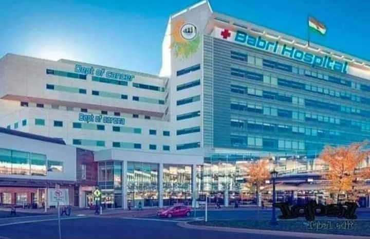 The photo of the ‘Babri Hospital’ doing the rounds on social media.