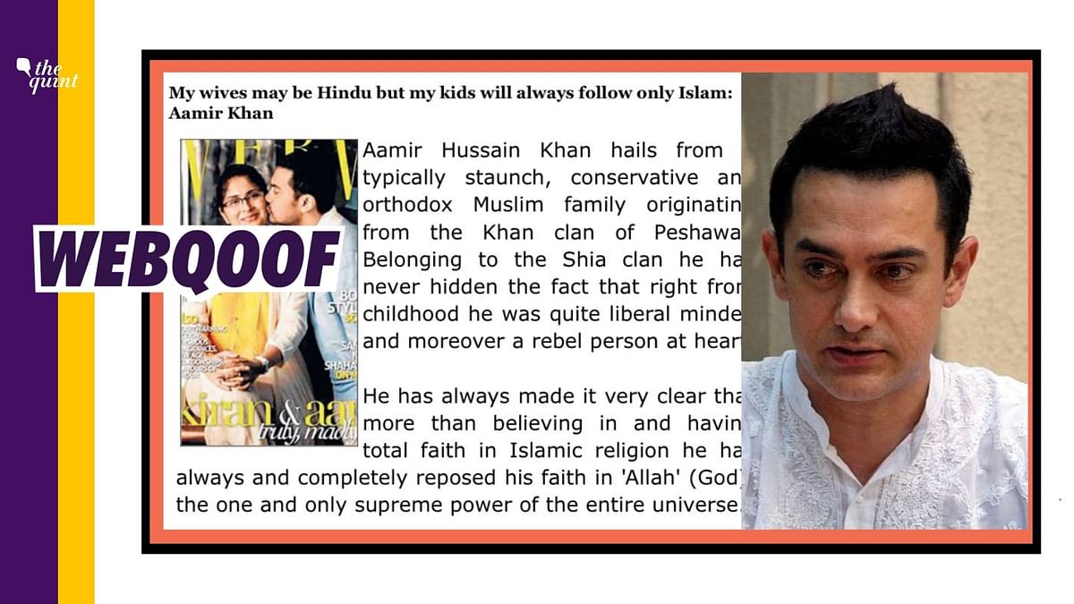 Did Aamir Say His Kids Will Follow Islam? Kangana Shares Fake Post